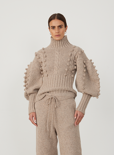 EVA WOOL KNIT | OATMEAL DOT MARLE