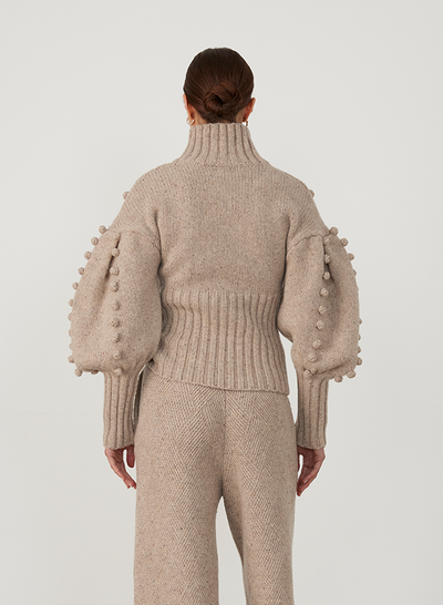 EVA WOOL KNIT | OATMEAL DOT MARLE