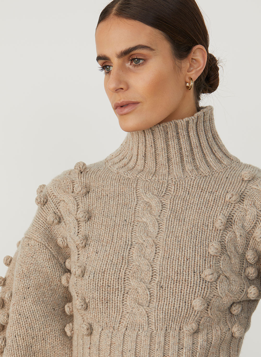 Eva Wool Knit | Oatmeal Dot Marle