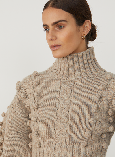 EVA WOOL KNIT | OATMEAL DOT MARLE