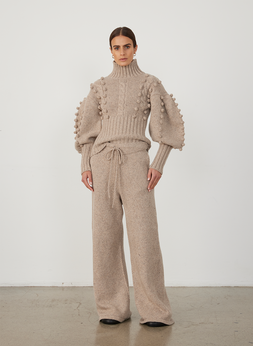 EVA WOOL KNIT | OATMEAL DOT MARLE