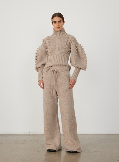 EVA WOOL KNIT | OATMEAL DOT MARLE