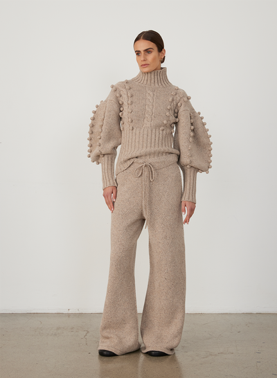 EVA WOOL KNIT | OATMEAL DOT MARLE