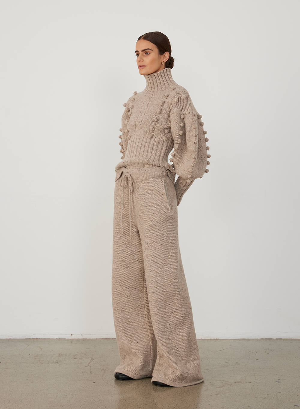 Eva Wool Knit | Oatmeal Dot Marle