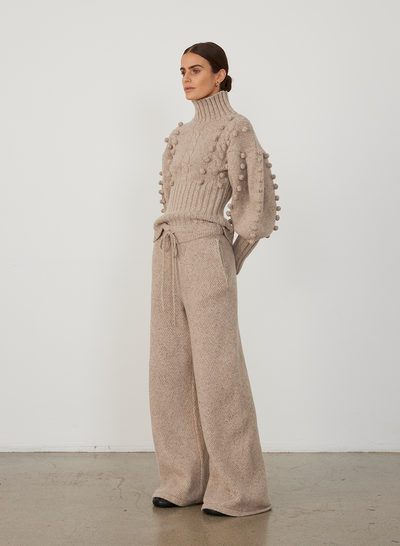 EVA WOOL KNIT | OATMEAL DOT MARLE