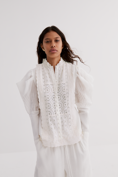 IMOGEN LINEN RAMIE SHIRT | CREAM