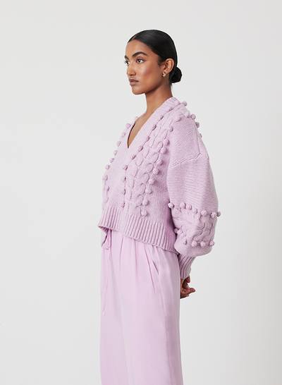 ELSA WOOL CROP KNIT | ORCHID MARLE