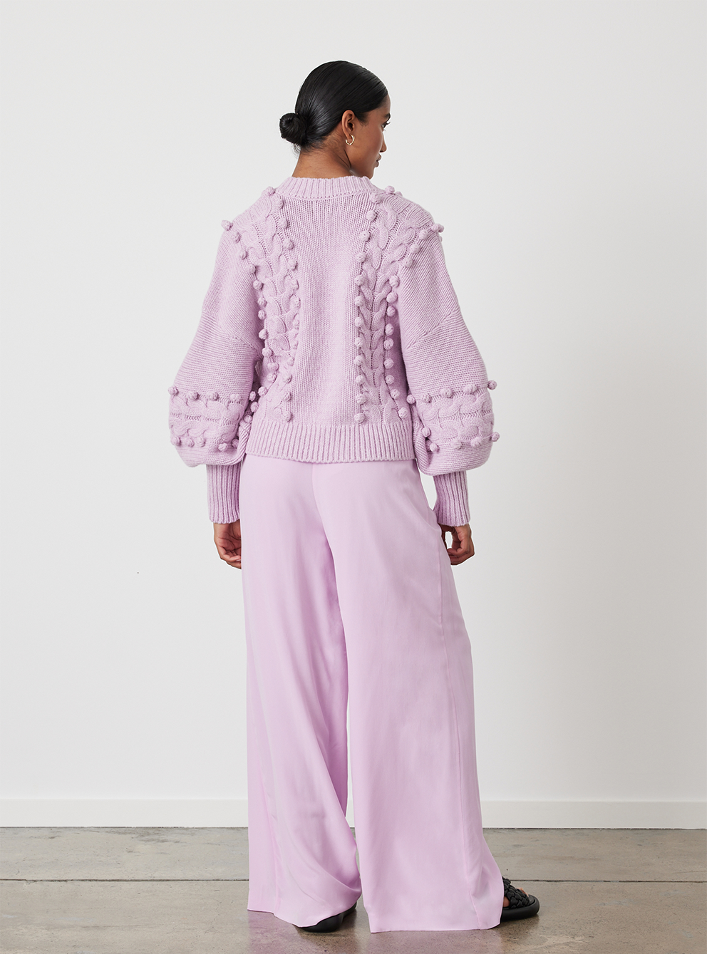 ELSA WOOL CROP KNIT | ORCHID MARLE