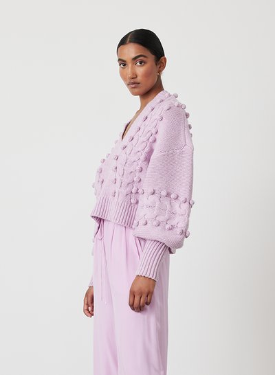 ELSA WOOL CROP KNIT | ORCHID MARLE
