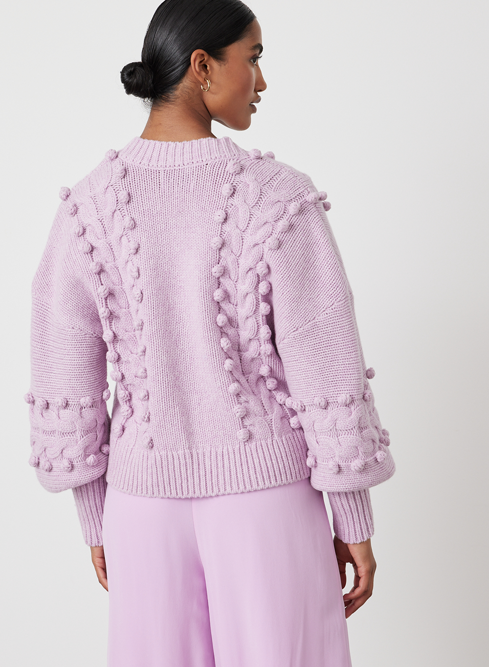 ELSA WOOL CROP KNIT | ORCHID MARLE