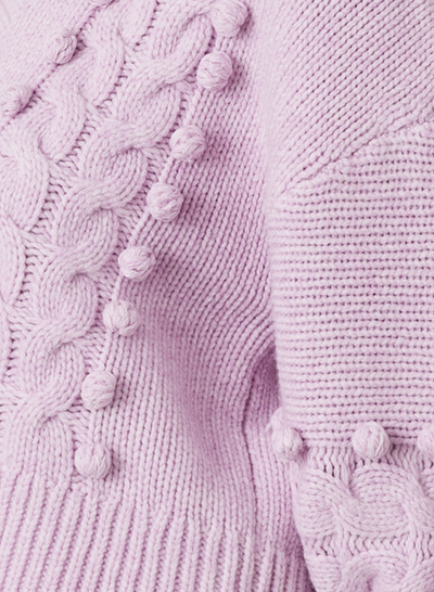 ELSA WOOL CROP KNIT | ORCHID MARLE