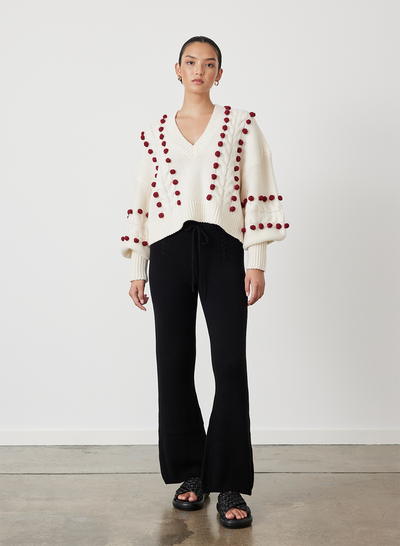 ELSA WOOL CROP KNIT | CREAM RHUBARB