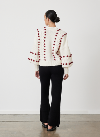ELSA WOOL CROP KNIT | CREAM RHUBARB