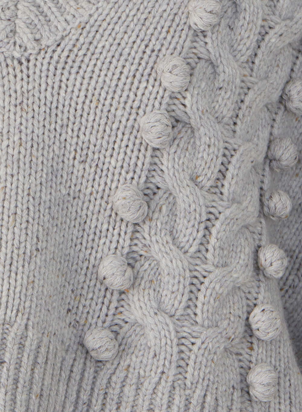 ELSA WOOL CROP KNIT | GREY DOT MARLE