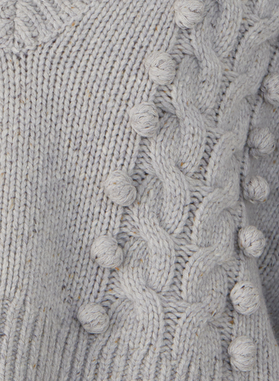 ELSA WOOL CROP KNIT | GREY DOT MARLE