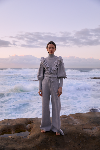 FELICITY WOOL KNIT | GREY DOT MARLE
