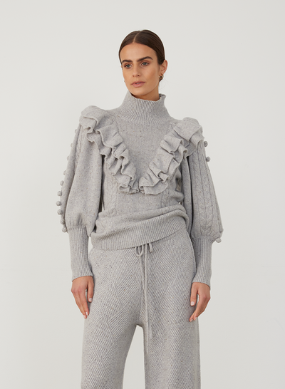 FELICITY WOOL KNIT | GREY DOT MARLE