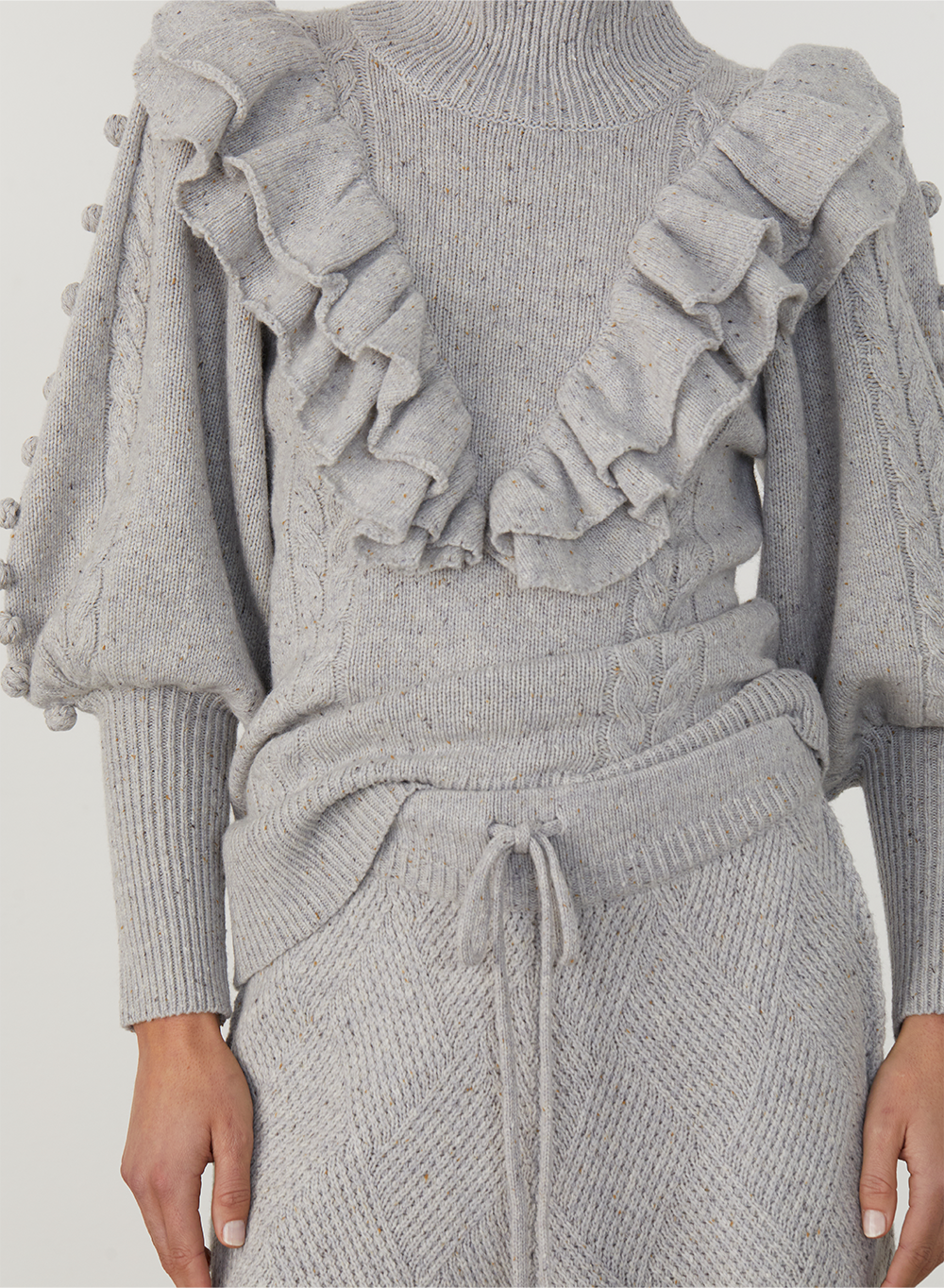Felicity Wool Knit | Grey Dot Marle