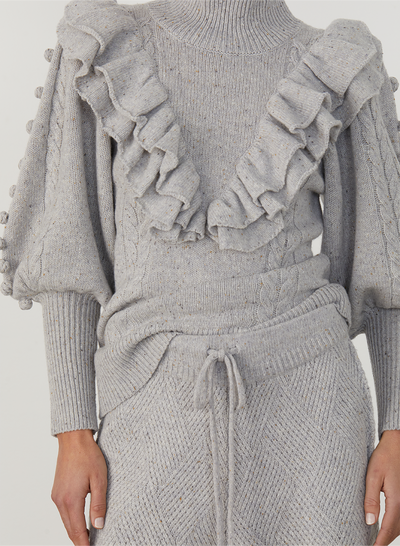 FELICITY WOOL KNIT | GREY DOT MARLE