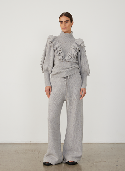 FELICITY WOOL KNIT | GREY DOT MARLE