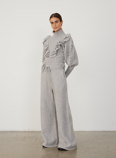 FELICITY WOOL KNIT | GREY DOT MARLE