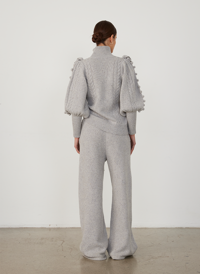 Felicity Wool Knit | Grey Dot Marle