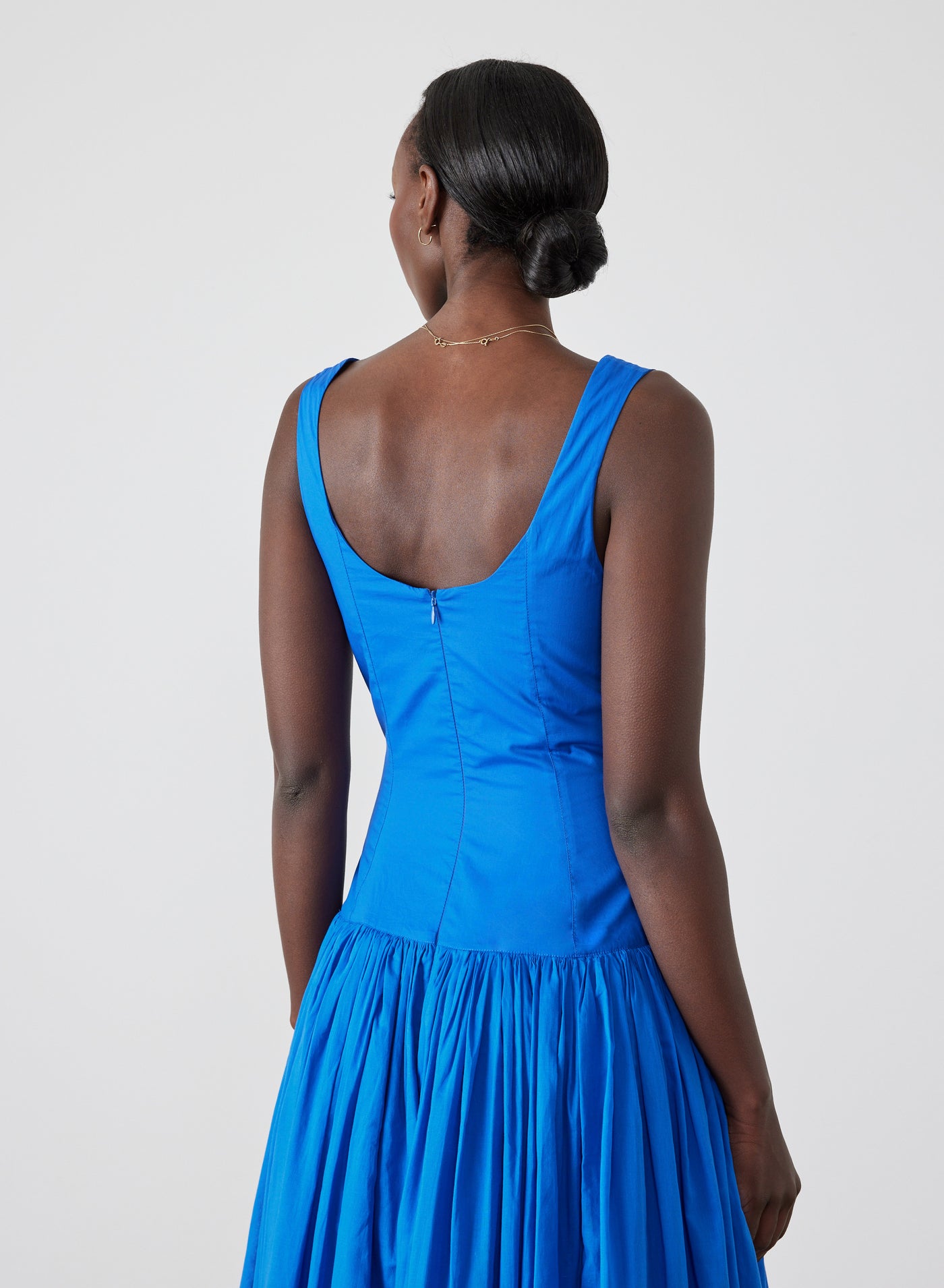 Belle Organic Cotton Midi Dress | Lapis Blue