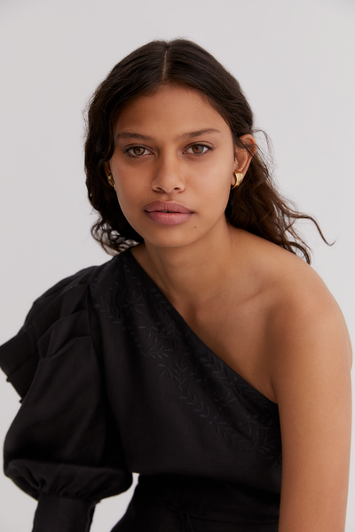 VALENTINA LINEN JUMPSUIT | BLACK