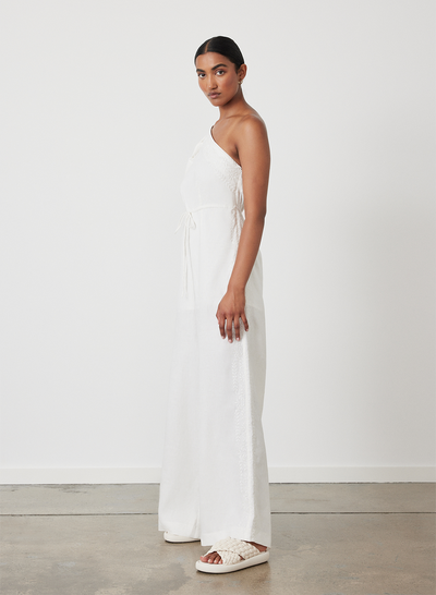 VALENTINA LINEN JUMPSUIT | CREAM