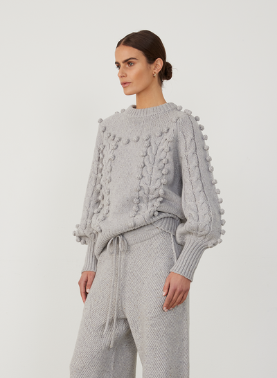 OLIVIA WOOL KNIT | GREY DOT MARLE