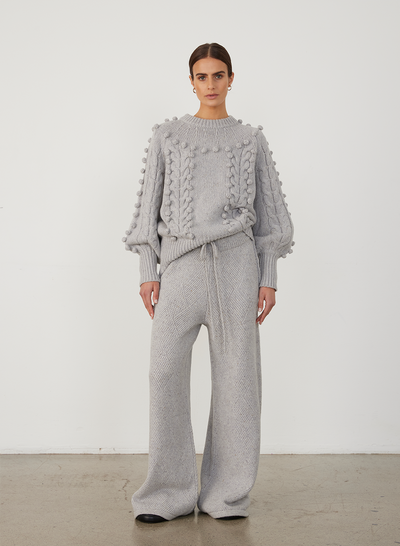 OLIVIA WOOL KNIT | GREY DOT MARLE
