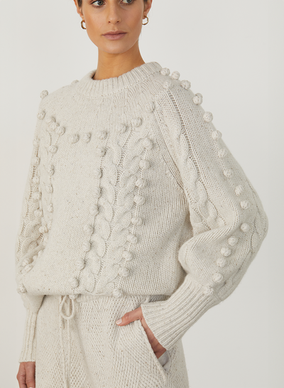 OLIVIA WOOL KNIT | HEATHER DOT MARLE