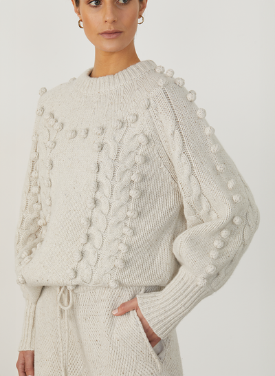 Olivia Wool Knit | Heather Dot Marle