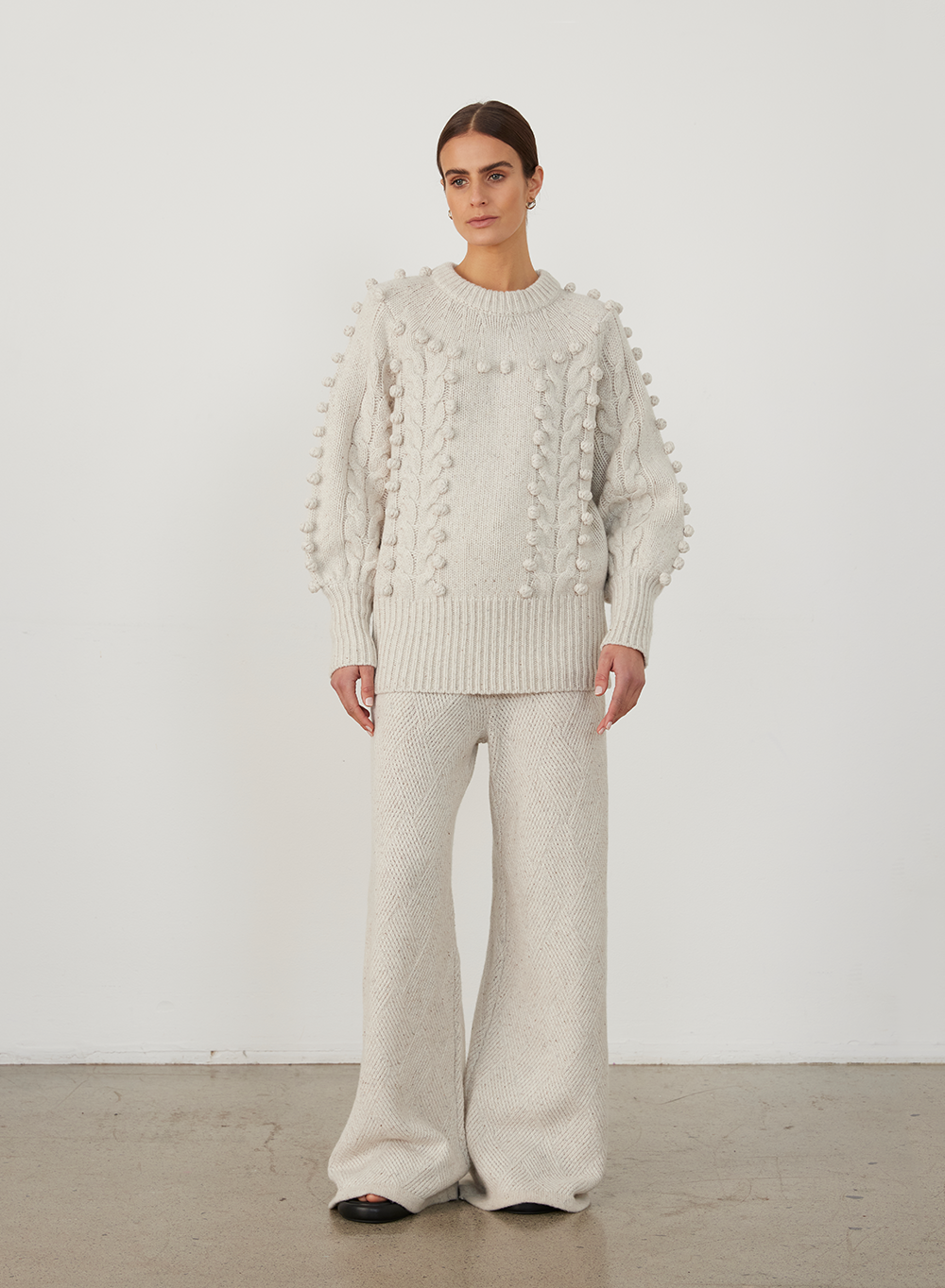 OLIVIA WOOL KNIT | HEATHER DOT MARLE