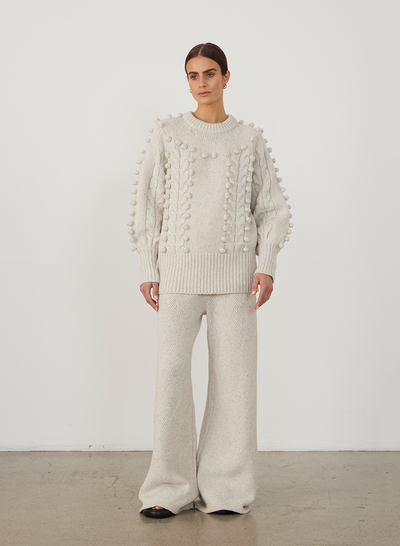 OLIVIA WOOL KNIT | HEATHER DOT MARLE
