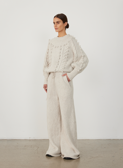 OLIVIA WOOL KNIT | HEATHER DOT MARLE