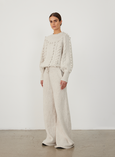 OLIVIA WOOL KNIT | HEATHER DOT MARLE