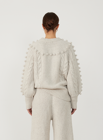 OLIVIA WOOL KNIT | HEATHER DOT MARLE