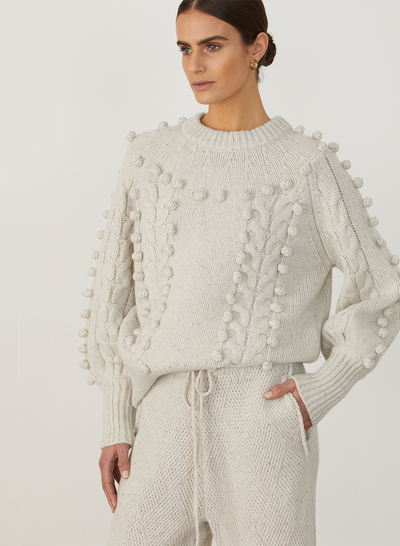 OLIVIA WOOL KNIT | HEATHER DOT MARLE