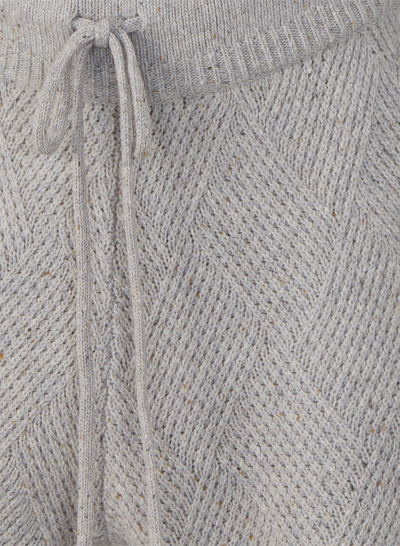 ELIZABETH WOOL QUILT KNIT PANT | GREY DOT MARLE