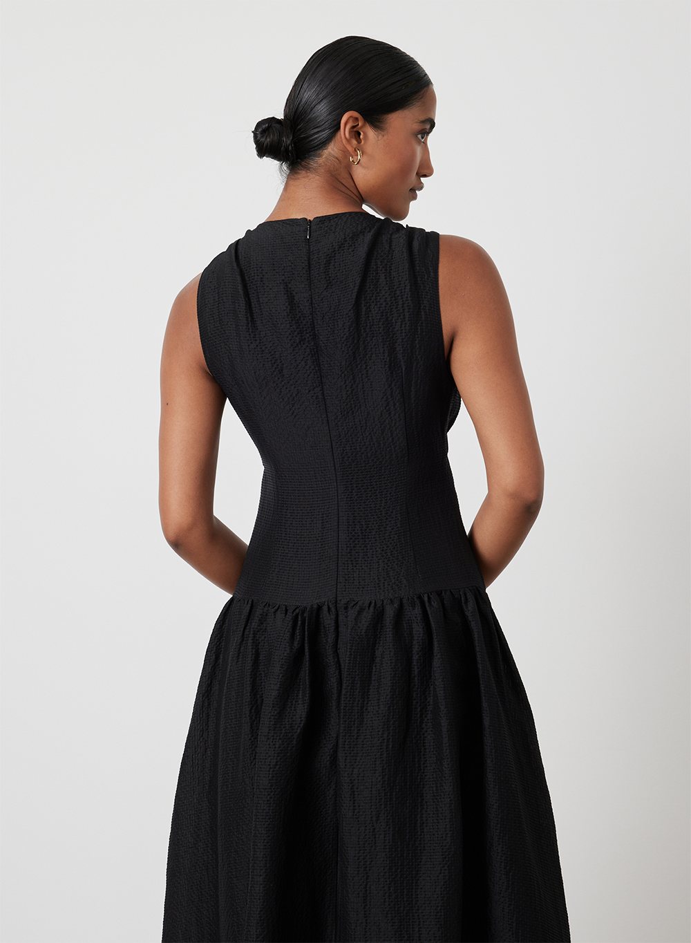 LOREN SILK LINEN MAXI DRESS | BLACK