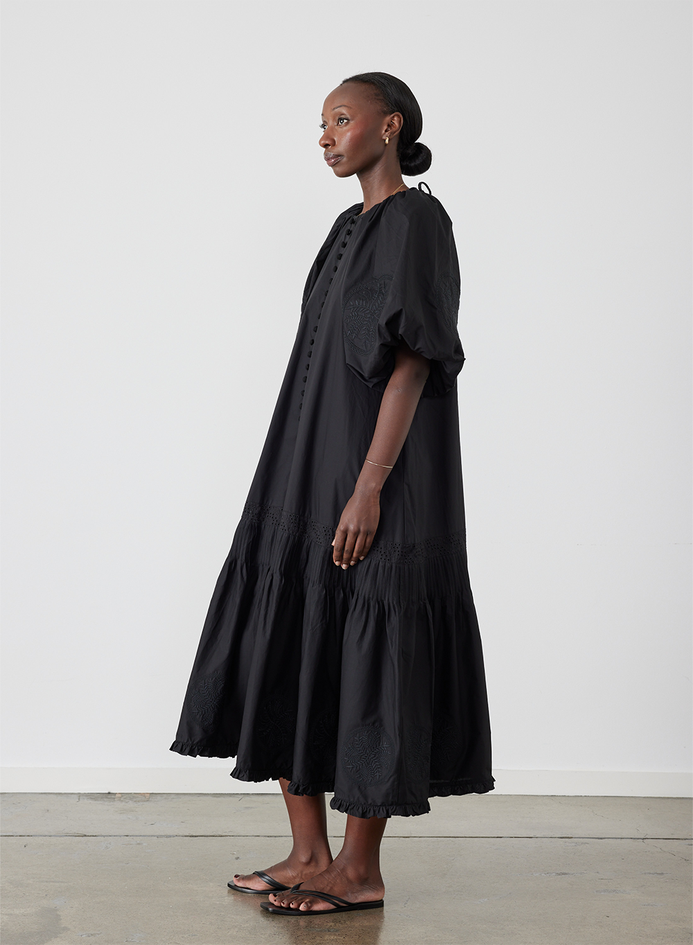 Black midi on sale smock dress