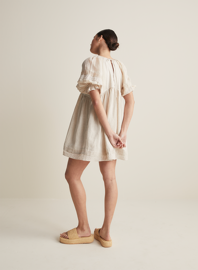 Gwendalin Linen Mini Smock Dress | Flax