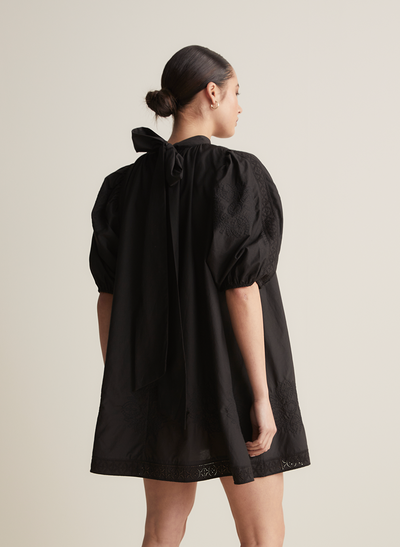 Romy Cotton Silk Mini Smock Dress