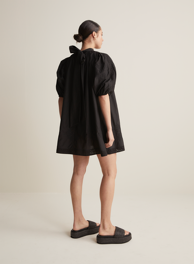 Romy Cotton Silk Mini Smock Dress