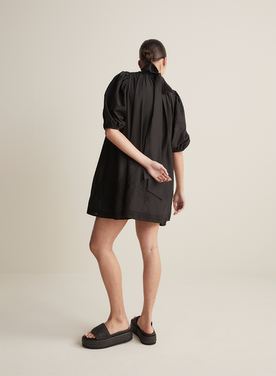 Romy Cotton Silk Mini Smock Dress