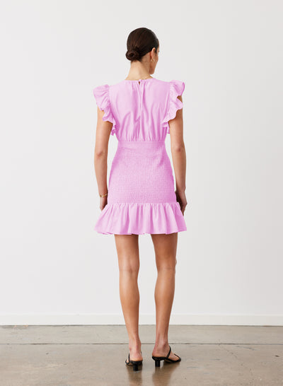 Joyce Silk Cotton Mini Dress | Ametrine