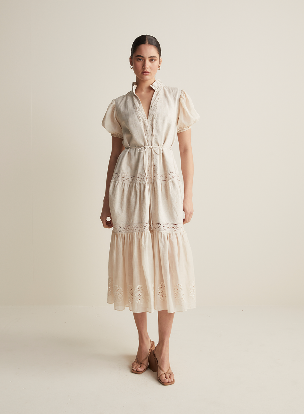 Cecile Linen Ramie Midi Smock Dress – Joslin