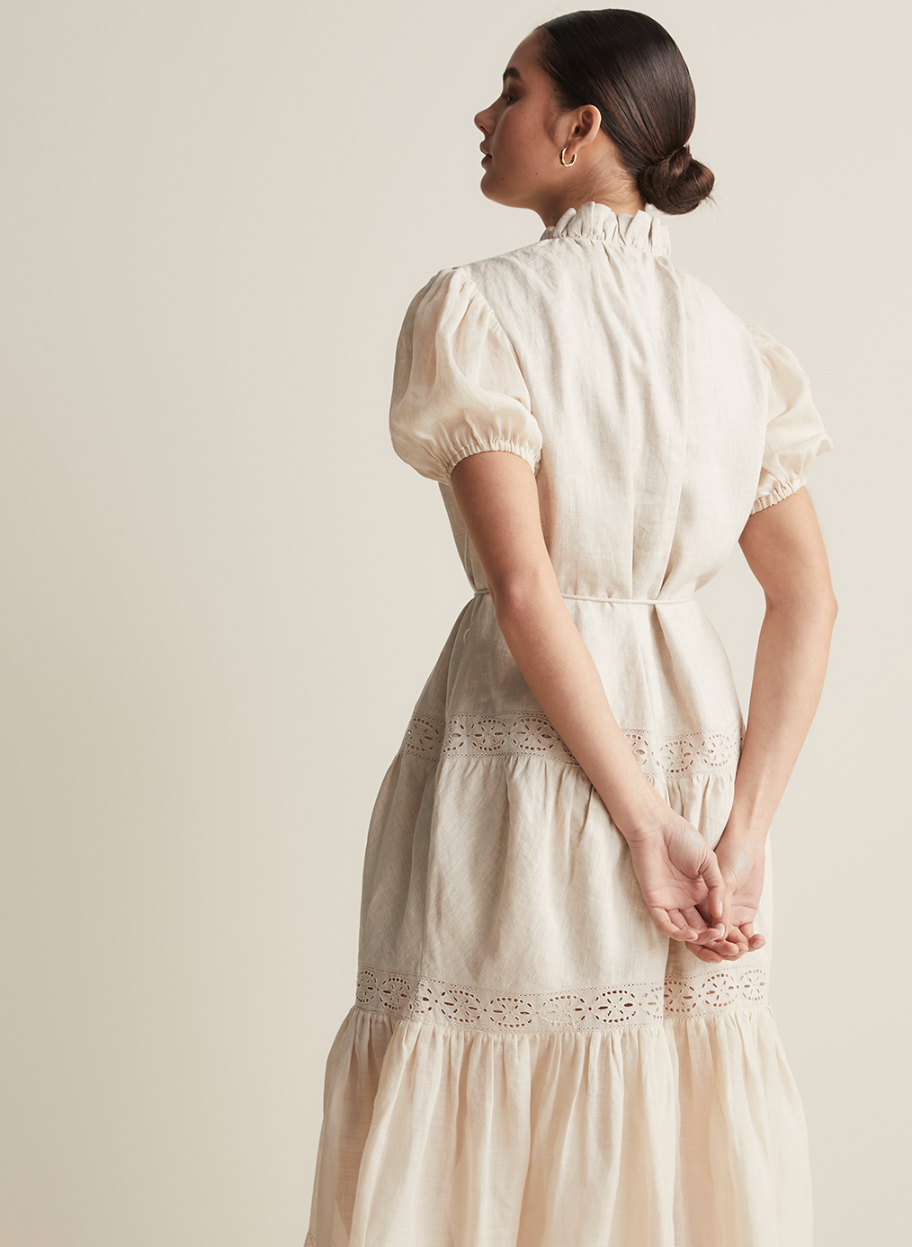 Cecile Linen Ramie Midi Dress | Flax