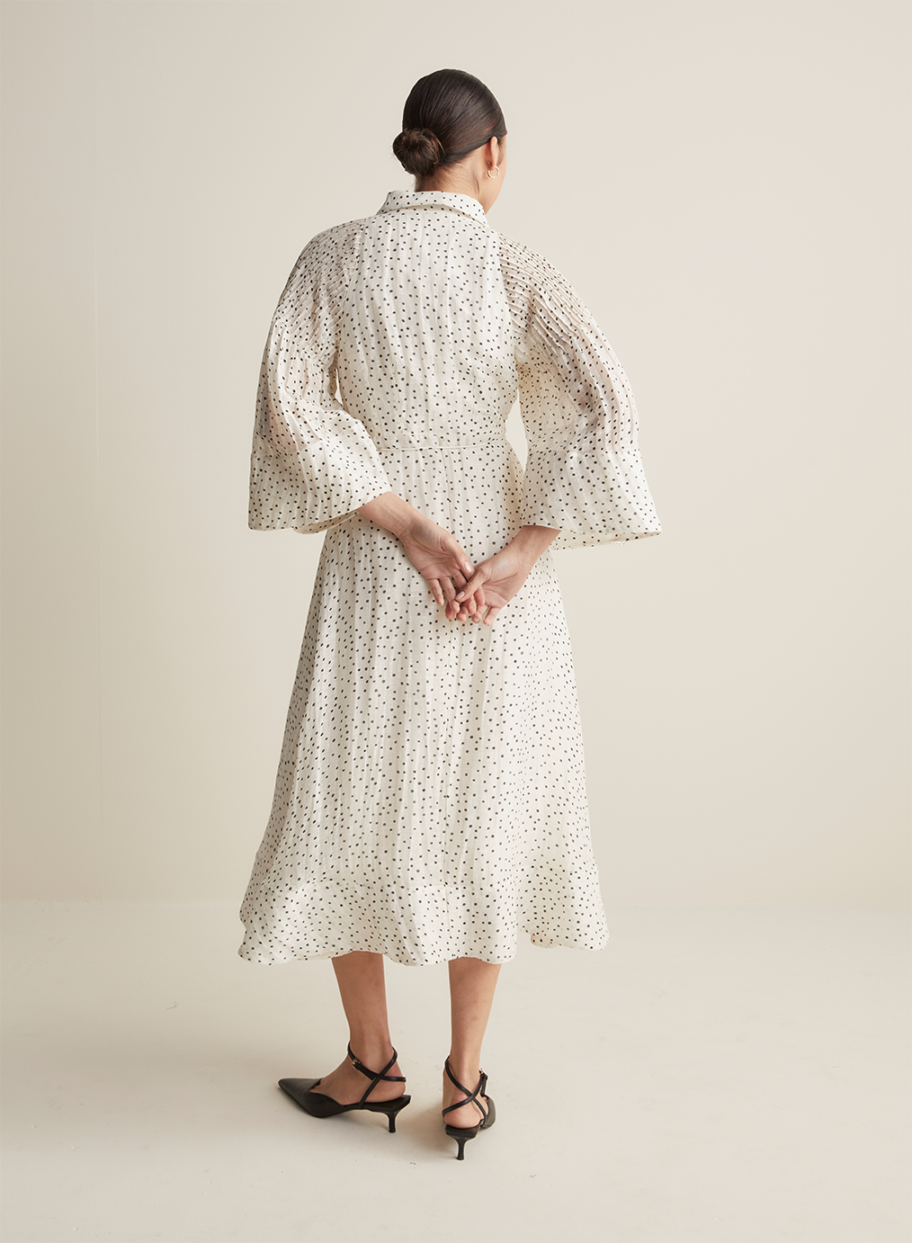 Dottie Silk Linen Midi Shirt Dress